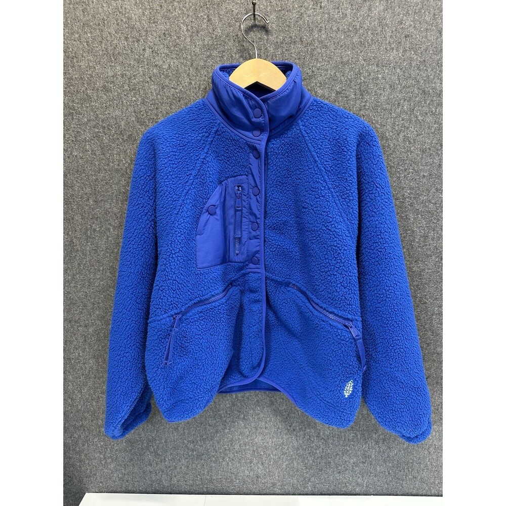 Free People FP Movement X Hatch Hit The Slopes Fleece Jacket Maroon Size S